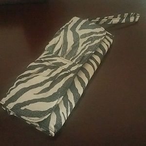 Zebra print clutch
